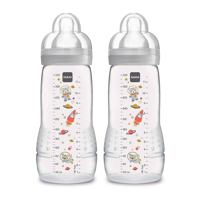 slide 1 of 6, MAM 11 fl oz Easy Active Baby Bottle - Unisex - 2pk, 11 fl oz, 2 ct
