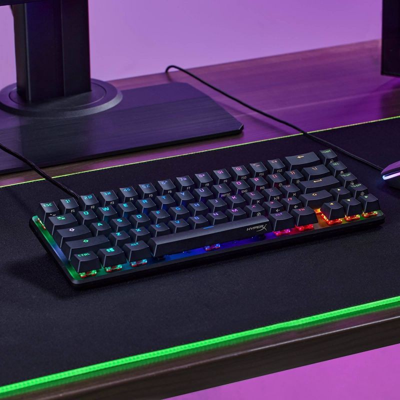 slide 3 of 18, HyperX Alloy Origins 65 Mechanical Gaming Keyboard for PC: RGB Lighting, USB-A Connection, 1 ct