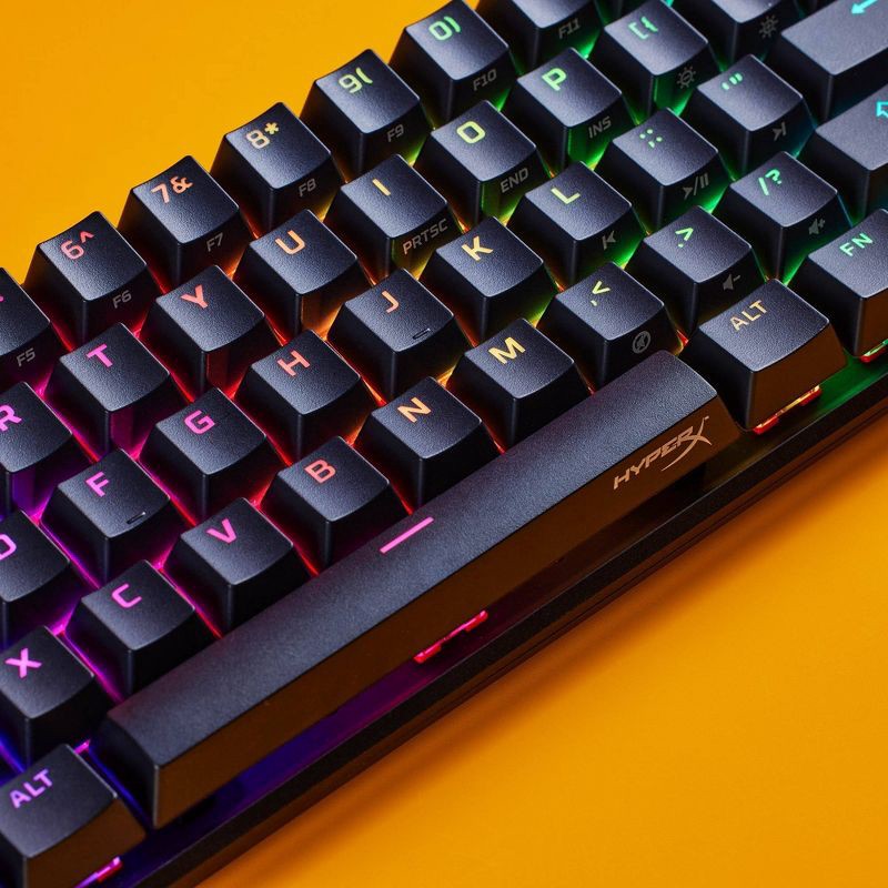 slide 11 of 18, HyperX Alloy Origins 65 Mechanical Gaming Keyboard for PC: RGB Lighting, USB-A Connection, 1 ct
