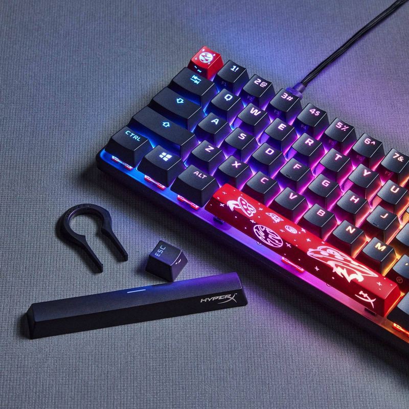 slide 12 of 18, HyperX Alloy Origins 65 Mechanical Gaming Keyboard for PC: RGB Lighting, USB-A Connection, 1 ct