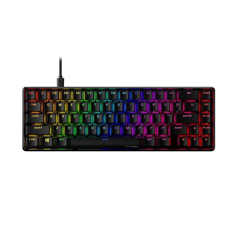 slide 1 of 18, HyperX Alloy Origins 65 Mechanical Gaming Keyboard for PC: RGB Lighting, USB-A Connection, 1 ct