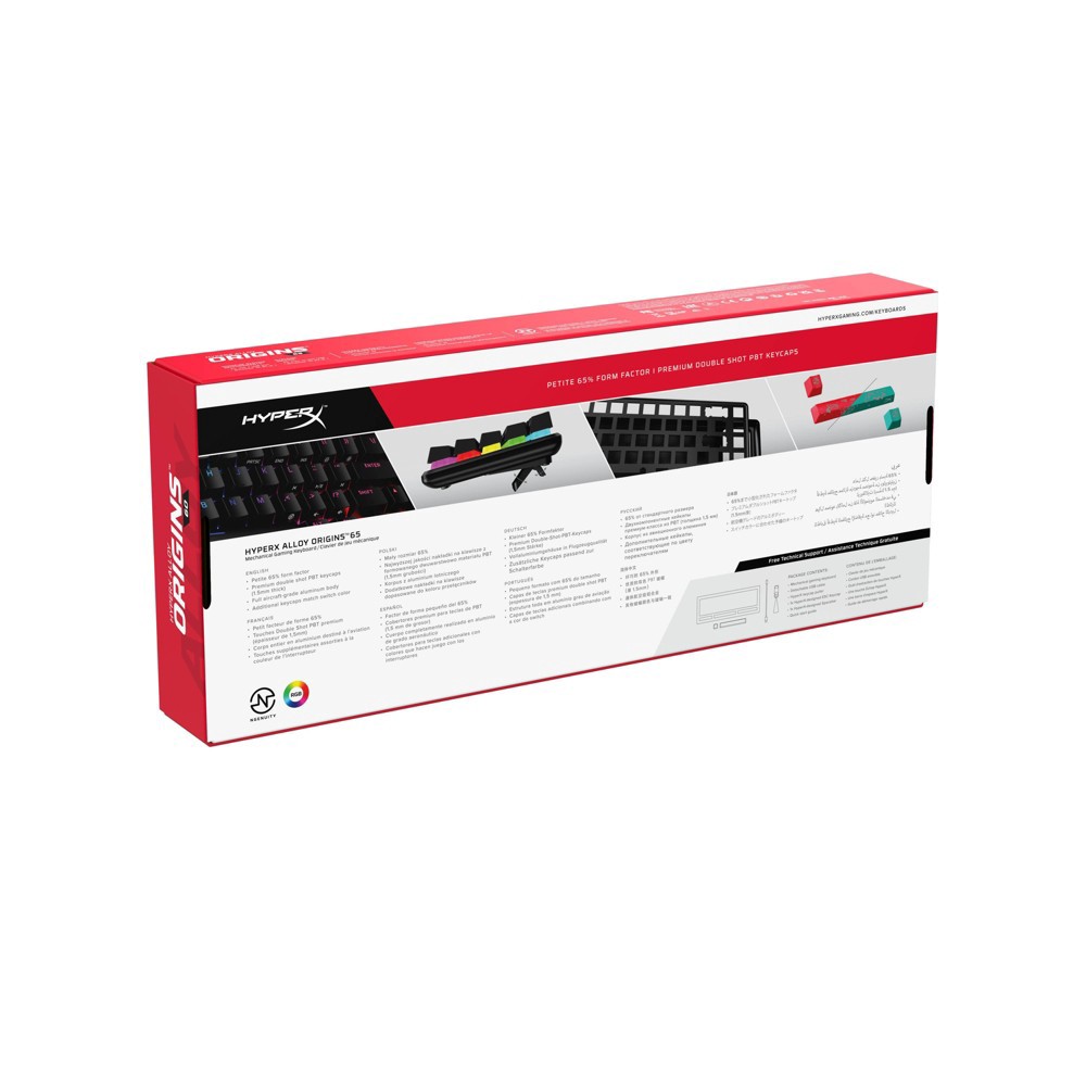 slide 17 of 35, HyperX Alloy Origins 65 Mechanical Gaming Keyboard for PC, 1 ct