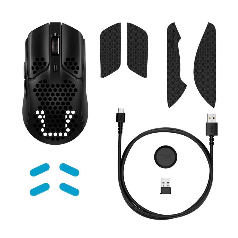 slide 8 of 12, HyperX Pulsefire Haste Wireless Gaming Mouse for PC - Black: USB-A, Radio Frequency Connection, 1 ct