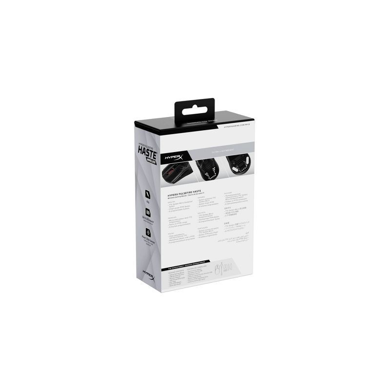 slide 11 of 12, HyperX Pulsefire Haste Wireless Gaming Mouse for PC - Black: USB-A, Radio Frequency Connection, 1 ct