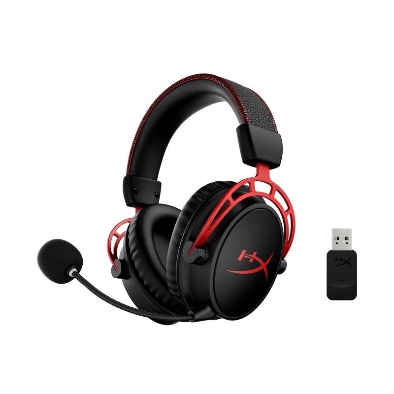 slide 3 of 14, HP Inc. HyperX Could Alpha Wireless Gaming Headset for PC - Black: Adjustable Headband, Leatherette Ear Cushions, 300-Hour Battery, 1 ct