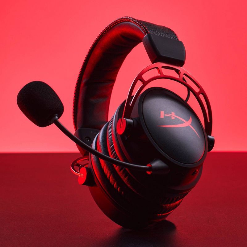 slide 11 of 14, HP Inc. HyperX Could Alpha Wireless Gaming Headset for PC - Black: Adjustable Headband, Leatherette Ear Cushions, 300-Hour Battery, 1 ct