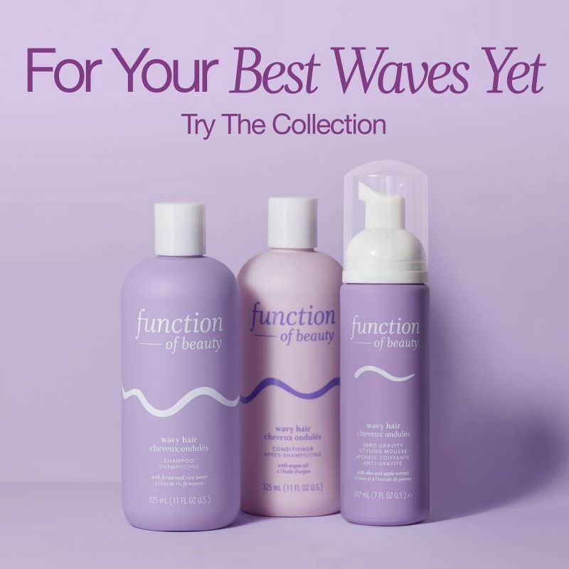 slide 8 of 9, Function of Beauty Zero Gravity Styling Mousse for Wavy Hair - 7 fl oz, 7 fl oz