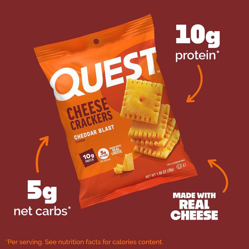 slide 2 of 3, Quest Nutrition Cheese Crackers - Cheddar Blast - 4.23oz, 4.23 oz