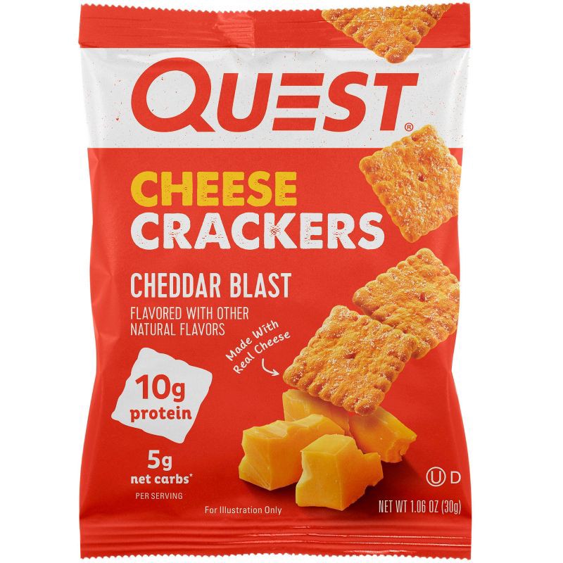 slide 3 of 5, Quest Nutrition Cheese Crackers - Cheddar Blast - 4.23oz, 4.23 oz