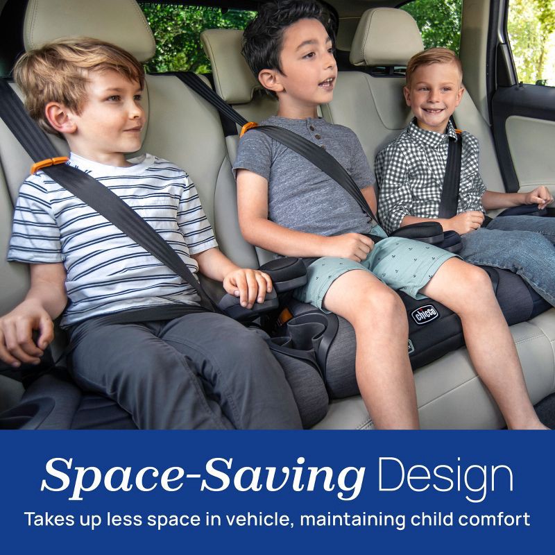 slide 3 of 8, Chicco GoFit ClearTex Backless Booster Car Seat - Shadow, 1 ct