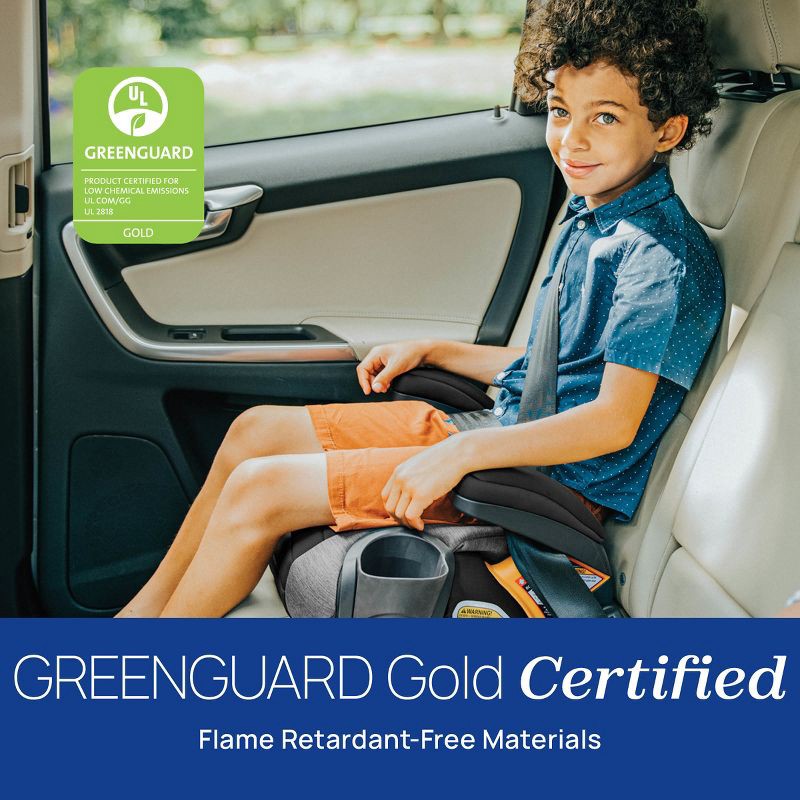 slide 5 of 8, Chicco GoFit ClearTex Backless Booster Car Seat - Shadow, 1 ct