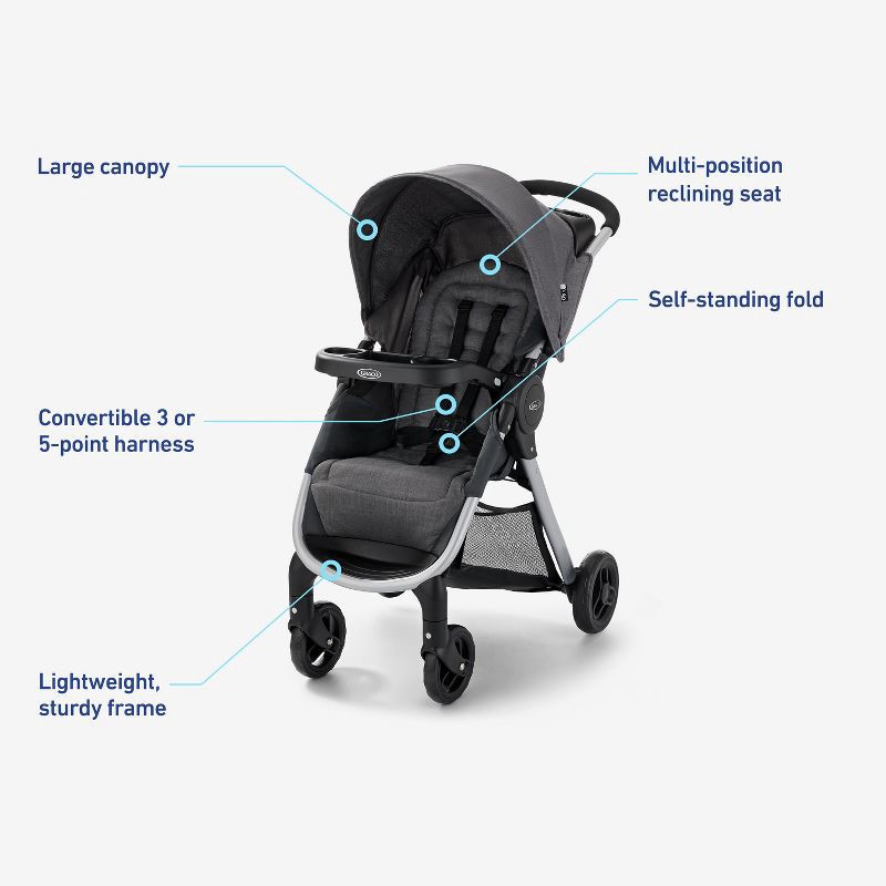 slide 7 of 7, Graco Fastaction SE 2.0 Travel System - Astaire, 1 ct
