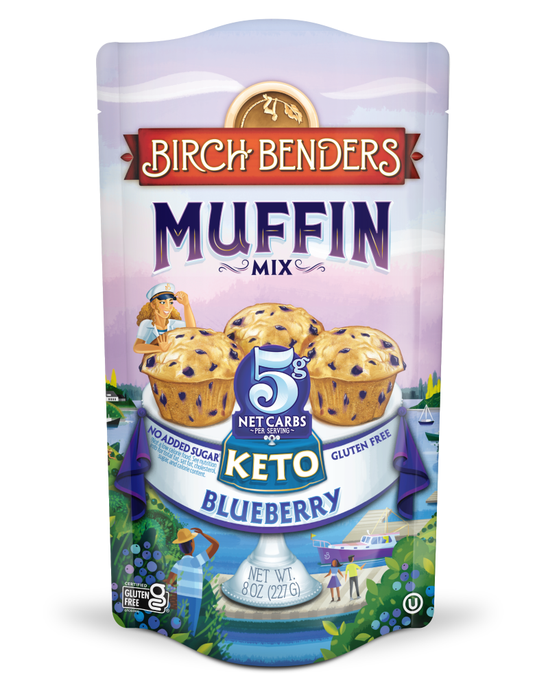 slide 1 of 1, Birch Benders Keto Blueberry Muffin Mix, 8 oz