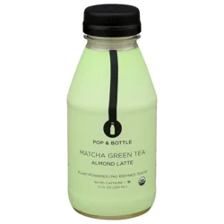 Pop & Bottle Matcha Green Tea Almond Latte - 11 fl oz