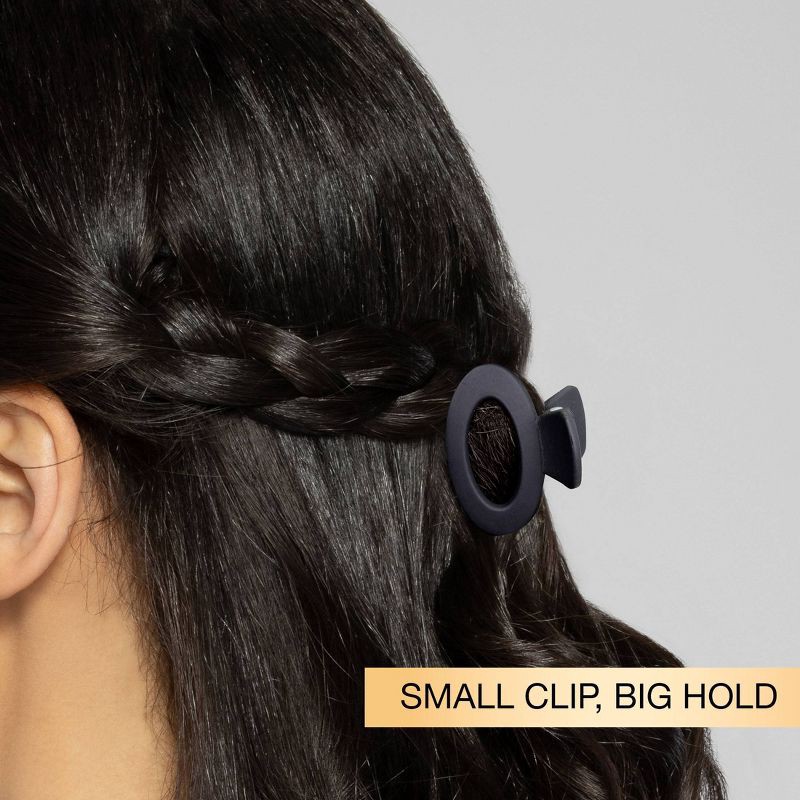 slide 3 of 8, scunci scünci Assorted Styles Claw Clips - Matte Black - All Hair - 3pcs, 3 ct