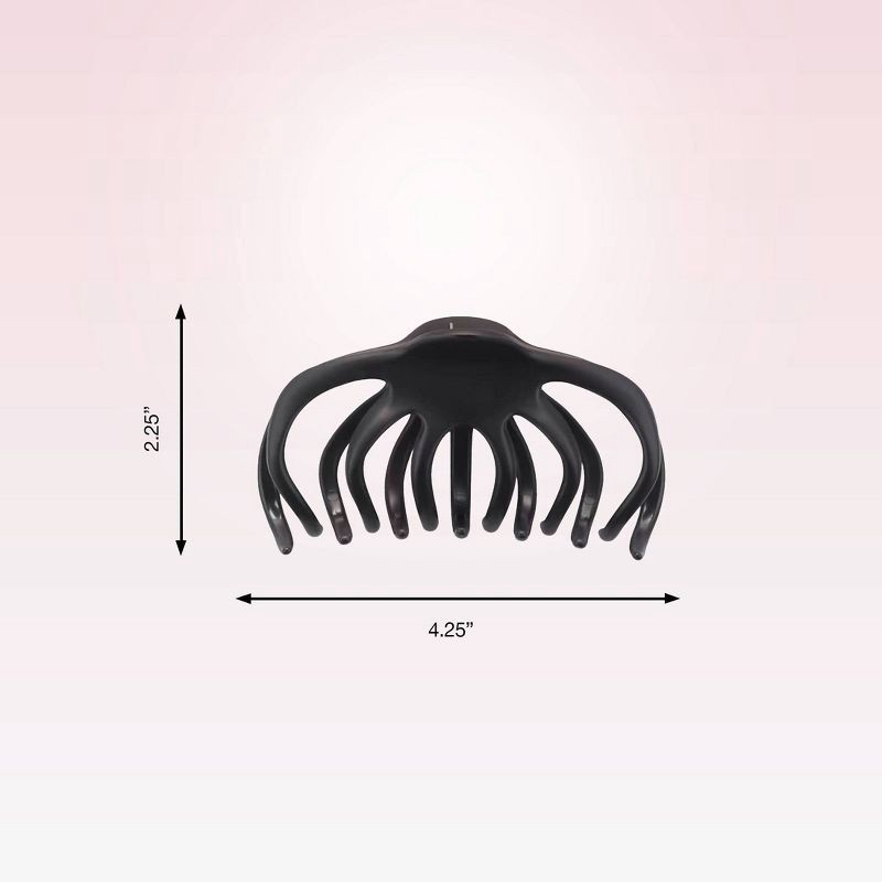 slide 4 of 7, scunci scünci Recycled Large Claw Clips - Matte Brown/Matte Black - Thick Hair - 2pcs, 2 ct