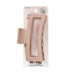 scunci scünci Large Open Rectangle Claw Clip - Matte Blush - Thick Hair