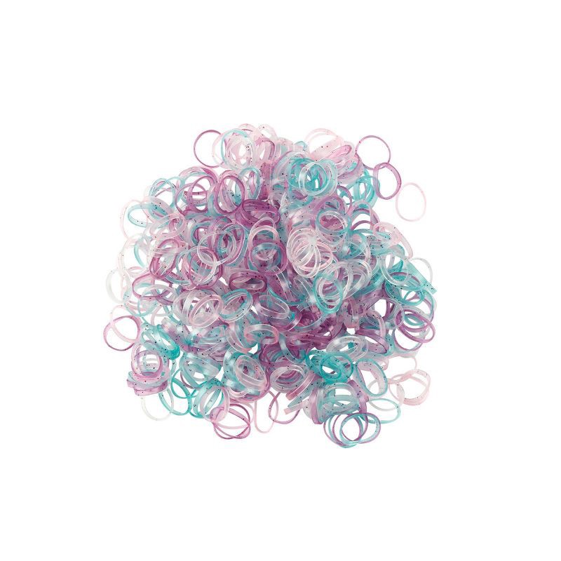 slide 4 of 5, scunci scünci Glitter Polyband Elastics Hair Ties - Assorted Colors - 500pcs, 500 ct