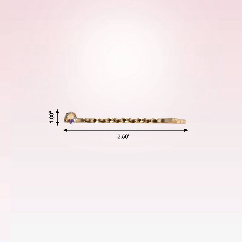 slide 4 of 7, scunci scünci Rhinestone and Pearl Embellished Metal Bobby Pins - All Hair - 20pcs, 20 ct