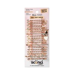scunci scünci Rhinestone and Pearl Embellished Metal Bobby Pins - All Hair - 20pcs