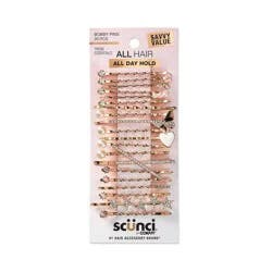 scunci scünci Rhinestone and Pearl Embellished Metal Bobby Pins - All Hair - 20pcs