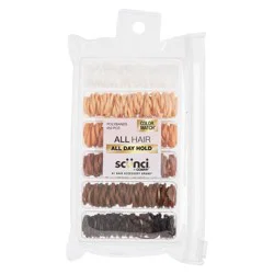 scunci scünci Polybands and Reusable Pouch - Neutrals - All Hair - 450pcs: Hair Styling, TPU Elastics