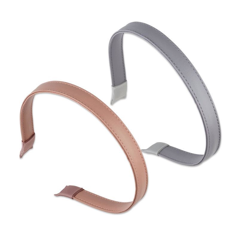 scunci Basic Faux Leather Headband 2ct 2 ct Shipt