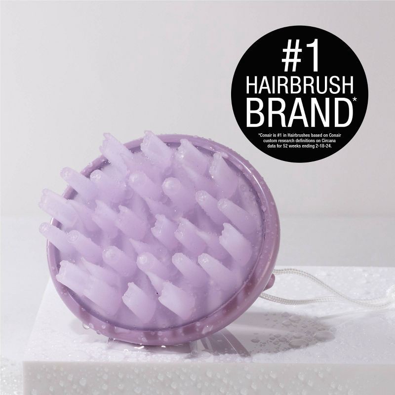 slide 5 of 7, Conair Scalp Massager Shampoo Hair Brush - Purple - All Hair, 1 ct