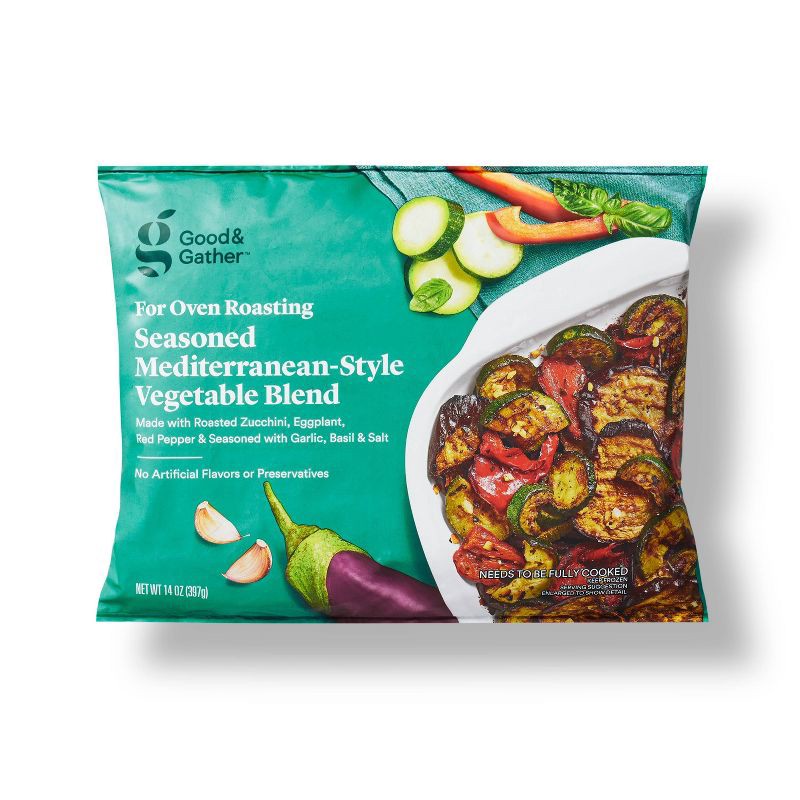 slide 1 of 3, Frozen Mediterranean-Style Seasoned Vegetable Blend - 14oz - Good & Gather™, 14 oz