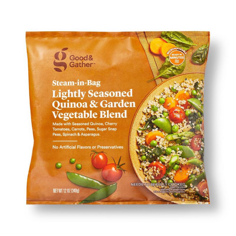 slide 1 of 3, Frozen Lightly Seasoned Quinoa & Vegetable Blend - 12oz - Good & Gather™, 12 oz