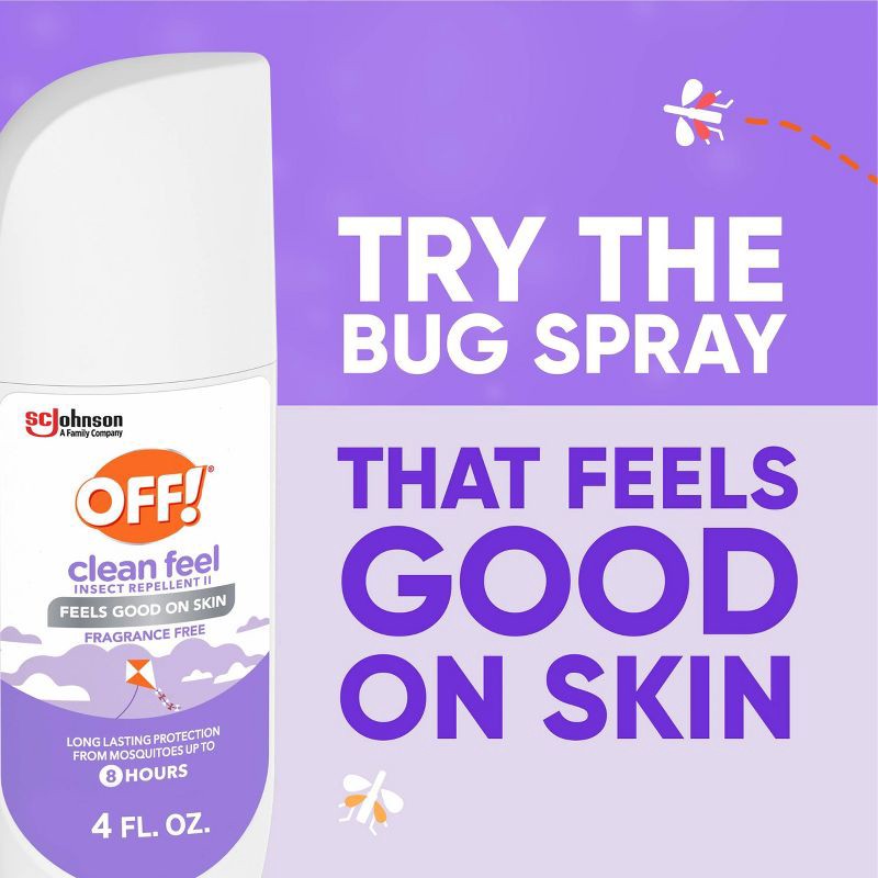 slide 5 of 13, OFF! Clean Feel Mosquito Repellent Picaridin DEET-free Bug Spray - 4oz, 4 oz