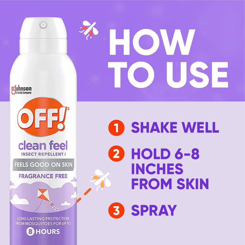 slide 8 of 14, OFF! Clean Feel Mosquito Repellent Picaridin DEET-free Bug Spray - 5oz, 5 oz