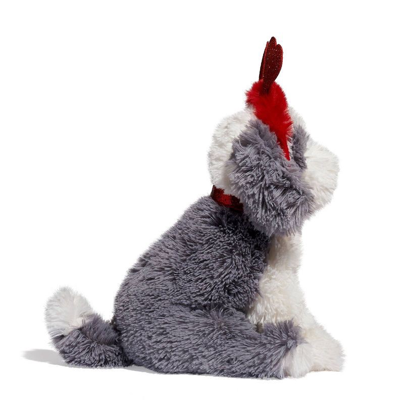 slide 4 of 10, FAO Schwarz 12" Sparklers Toy Plush Sheep Dog with Removable Red Heart Boppers, 1 ct