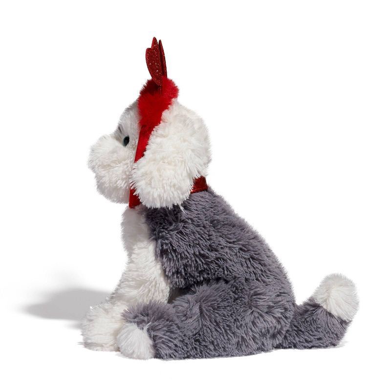 slide 6 of 10, FAO Schwarz 12" Sparklers Toy Plush Sheep Dog with Removable Red Heart Boppers, 1 ct
