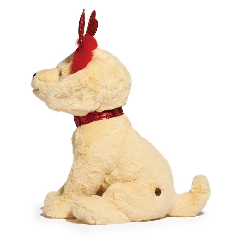 slide 4 of 9, FAO Schwarz 12" Sparklers Toy Plush Labrador with Removable Red Heart Boppers, 1 ct