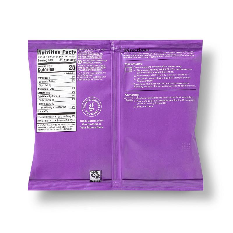 slide 2 of 3, Frozen Riced Cauliflower Mushroom and Asparagus Medley - 10oz - Good & Gather™, 10 oz