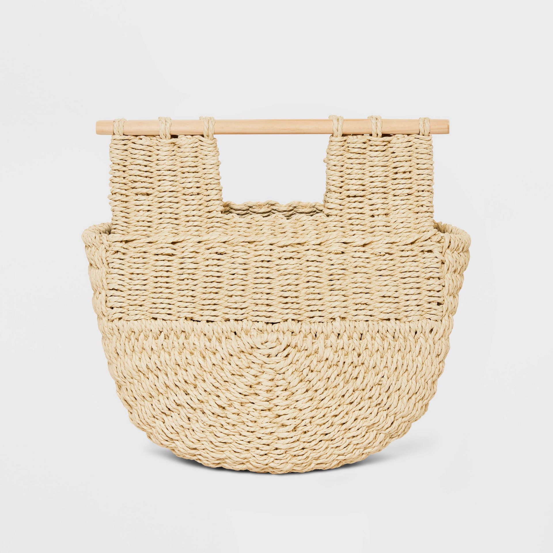 slide 1 of 5, Handheld Crescent Straw Tote Handbag - A New Day Natural, 1 ct