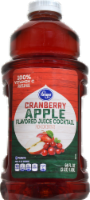 slide 1 of 1, Kroger Cranberry-Apple Flavored Juice Cocktail, 64 fl oz