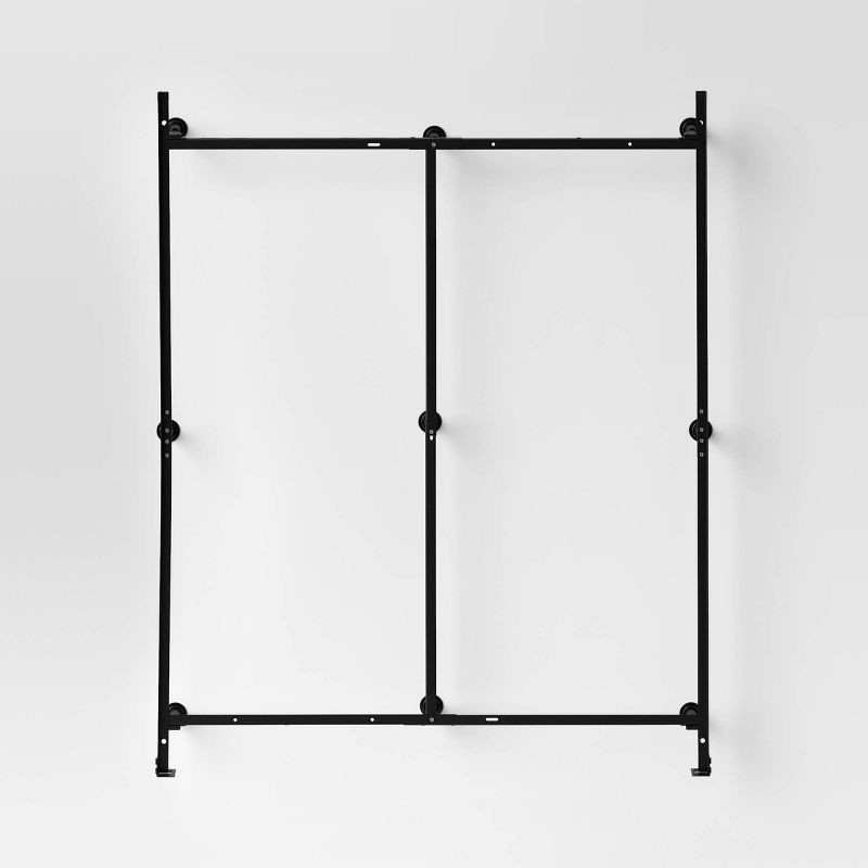 slide 4 of 5, Adjustable Metal Bed Frame Black - Room Essentials™: Queen, Full, Twin Sizes, with Center Beam Support, 1 ct