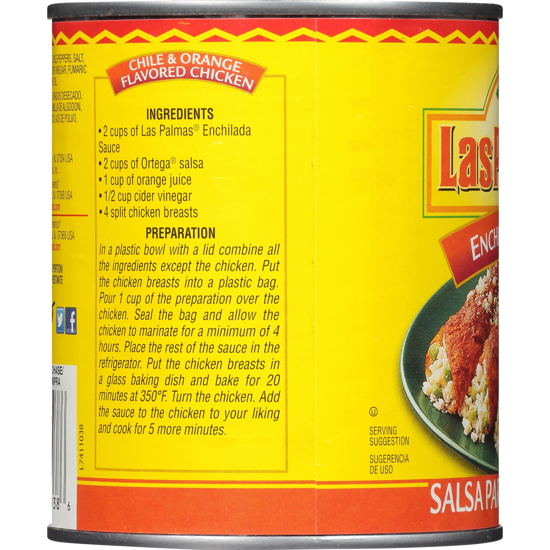 slide 2 of 6, Las Palmas Hot Enchilada Sauce 28 oz. Can, 28 oz