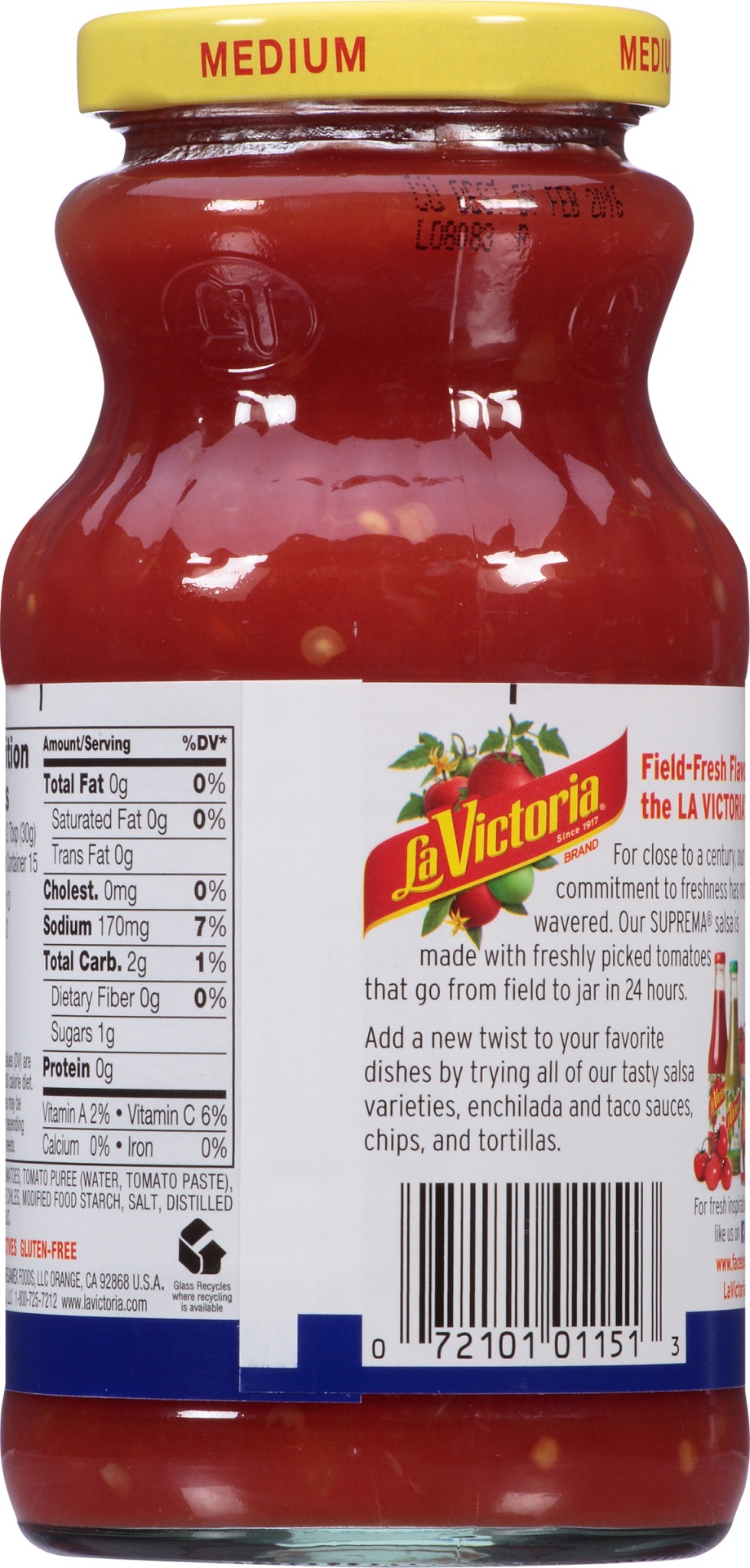 slide 2 of 6, LA VICTORIA Medium SUPREMA Salsa, 