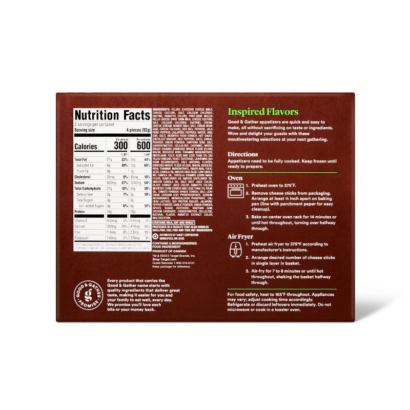 slide 4 of 4, Frozen Jalapeno and Tortilla Cheese Sticks - Good & Gather™, 1 ct