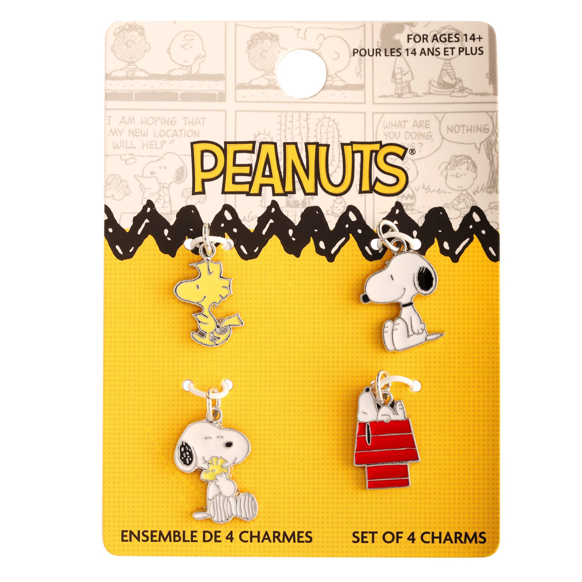 slide 2 of 3, Peanuts Snoopy Enamel Charm Set, 0.85 in x 0.42 in x 0.06 in