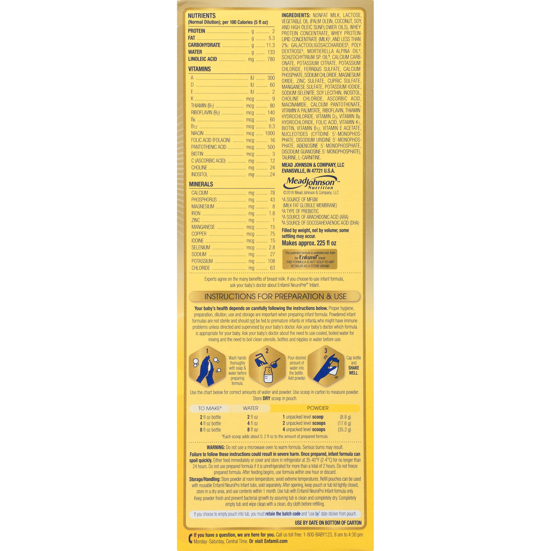 slide 4 of 8, Enfamil Neuropro Infant Formula Powder Refill Box, 31.4 oz