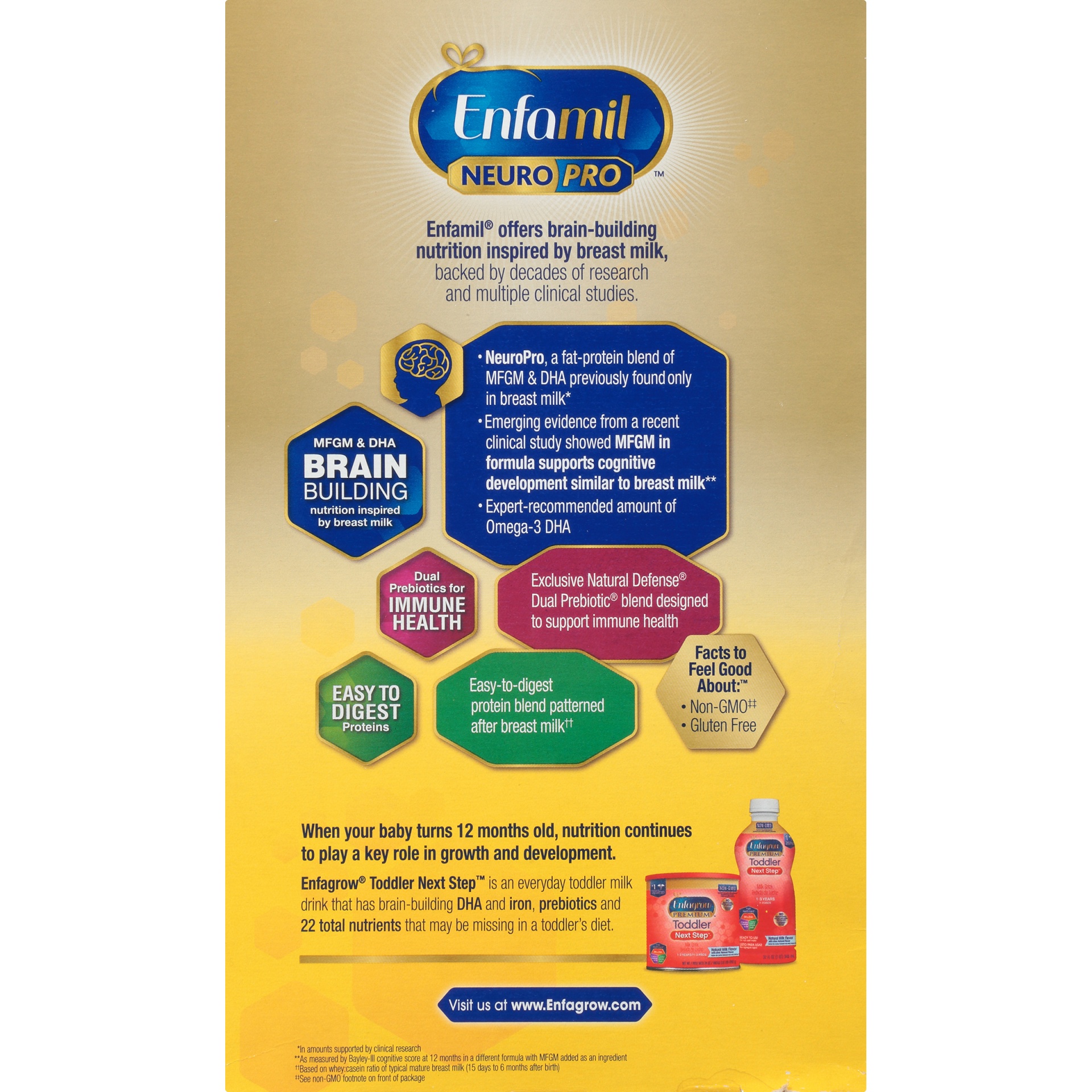 slide 5 of 8, Enfamil Neuropro Infant Formula Powder Refill Box, 31.4 oz