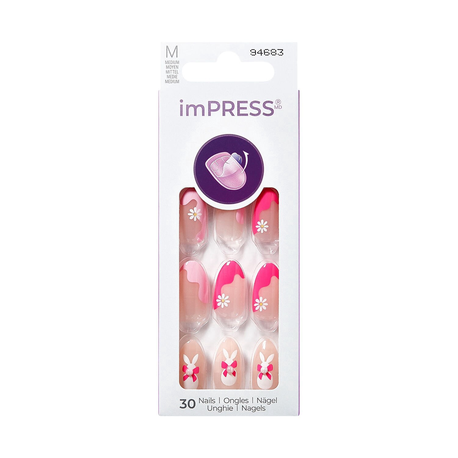 slide 1 of 1, KISS NAIL Kiss Impress Nails, Joyful Wishes, 1 ct