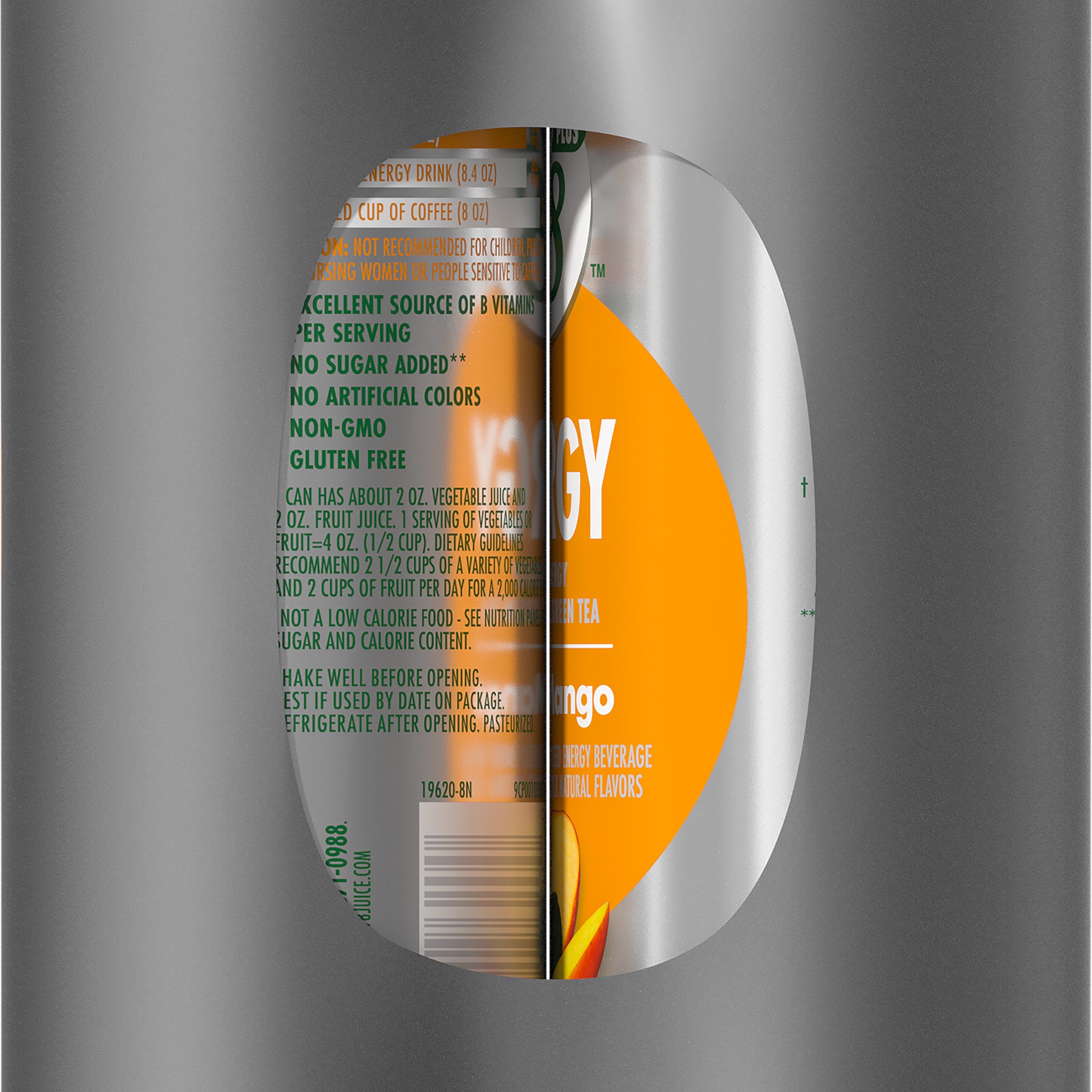 slide 4 of 5, V8 Peach Mango Juice Energy Drink, 48 fl oz