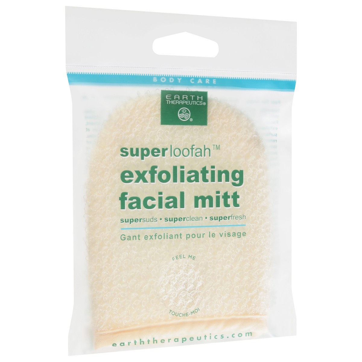 slide 9 of 9, Earth Therapeutics Loofah Facial Mit, 1 ct