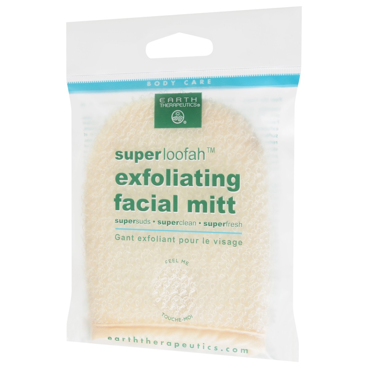 slide 2 of 9, Earth Therapeutics Loofah Facial Mit, 1 ct