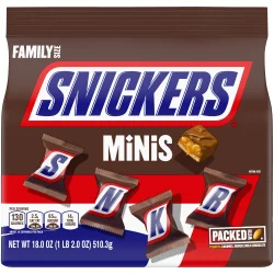 SNICKERS Minis Size Chocolate Candy Bars Family Size Bag